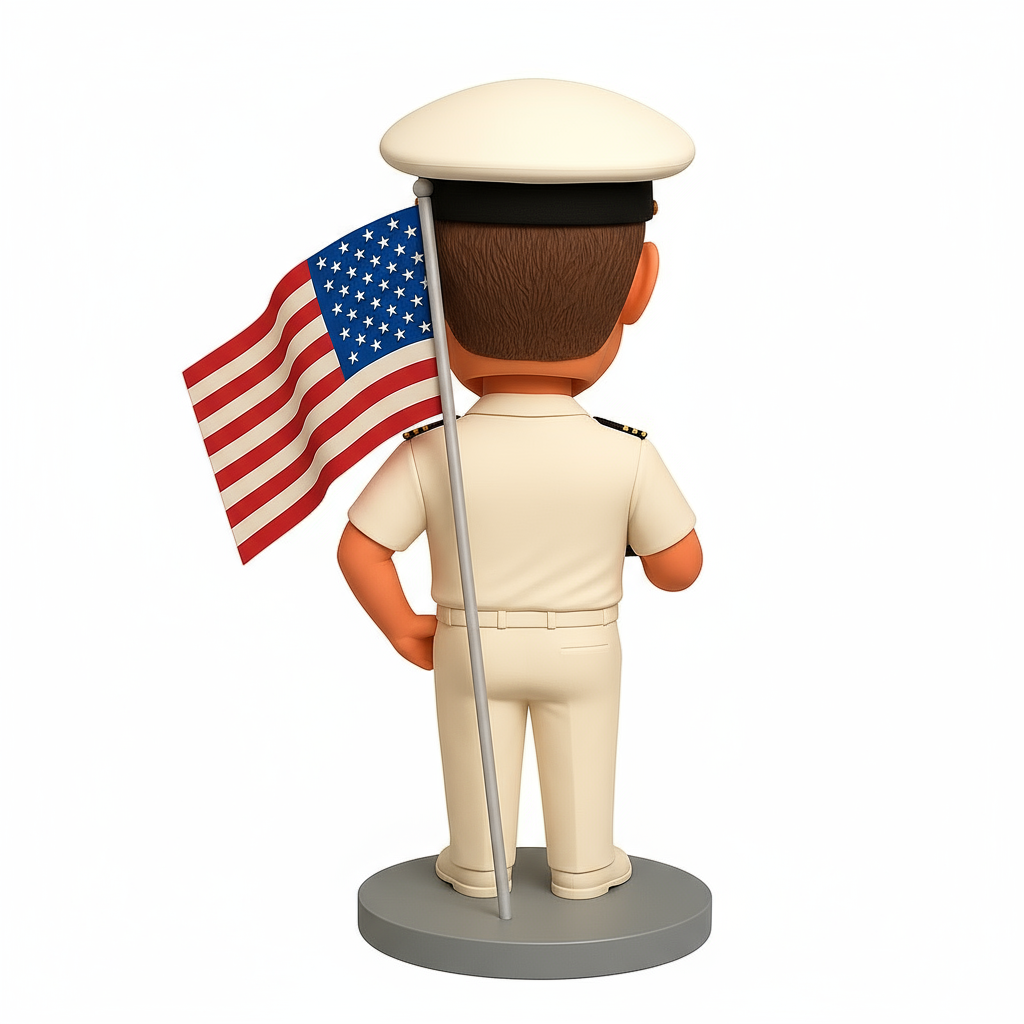 Custom Navy Retirement Bobbleheads - Navy Uniform Can Be Customized