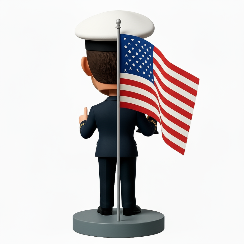 Naval Officer Custom Bobbleheads - Navy Uniform Can Be Customized