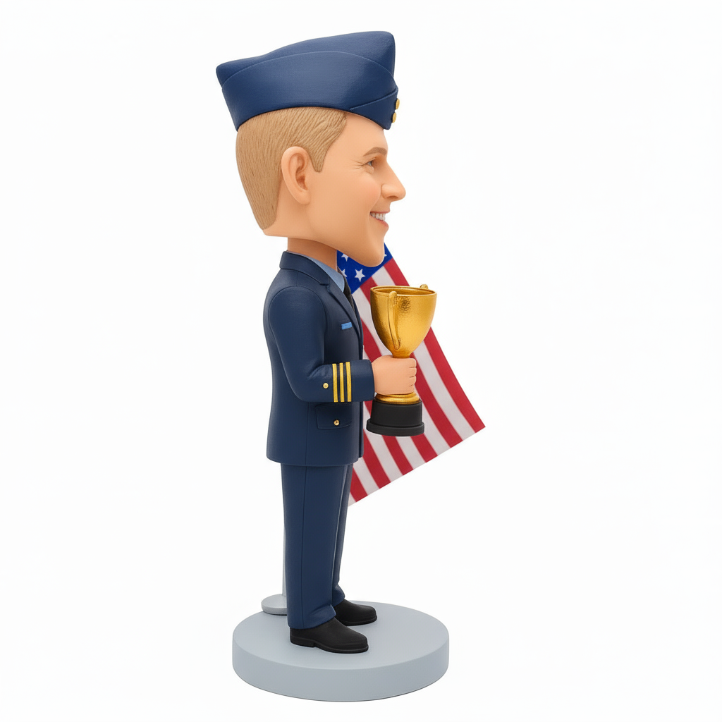 Air Force Retirement Custom Bobbleheads - Air Force Uniform Outfit Can Be Customized