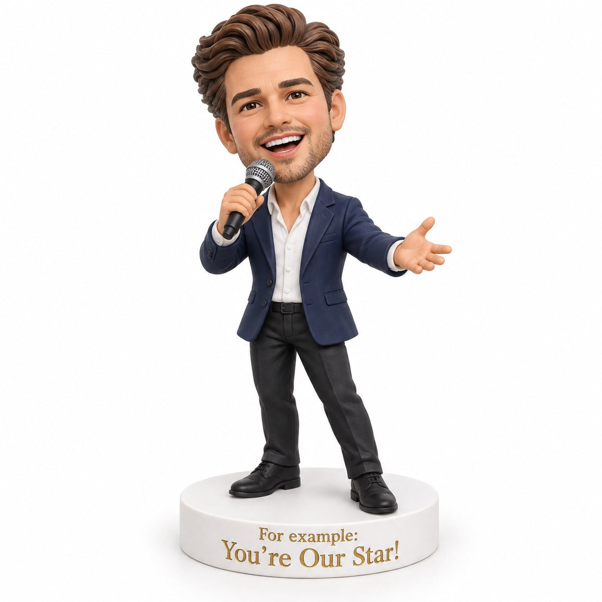 Custom Singer Bobbleheads –- Customizable Outfit & Pose