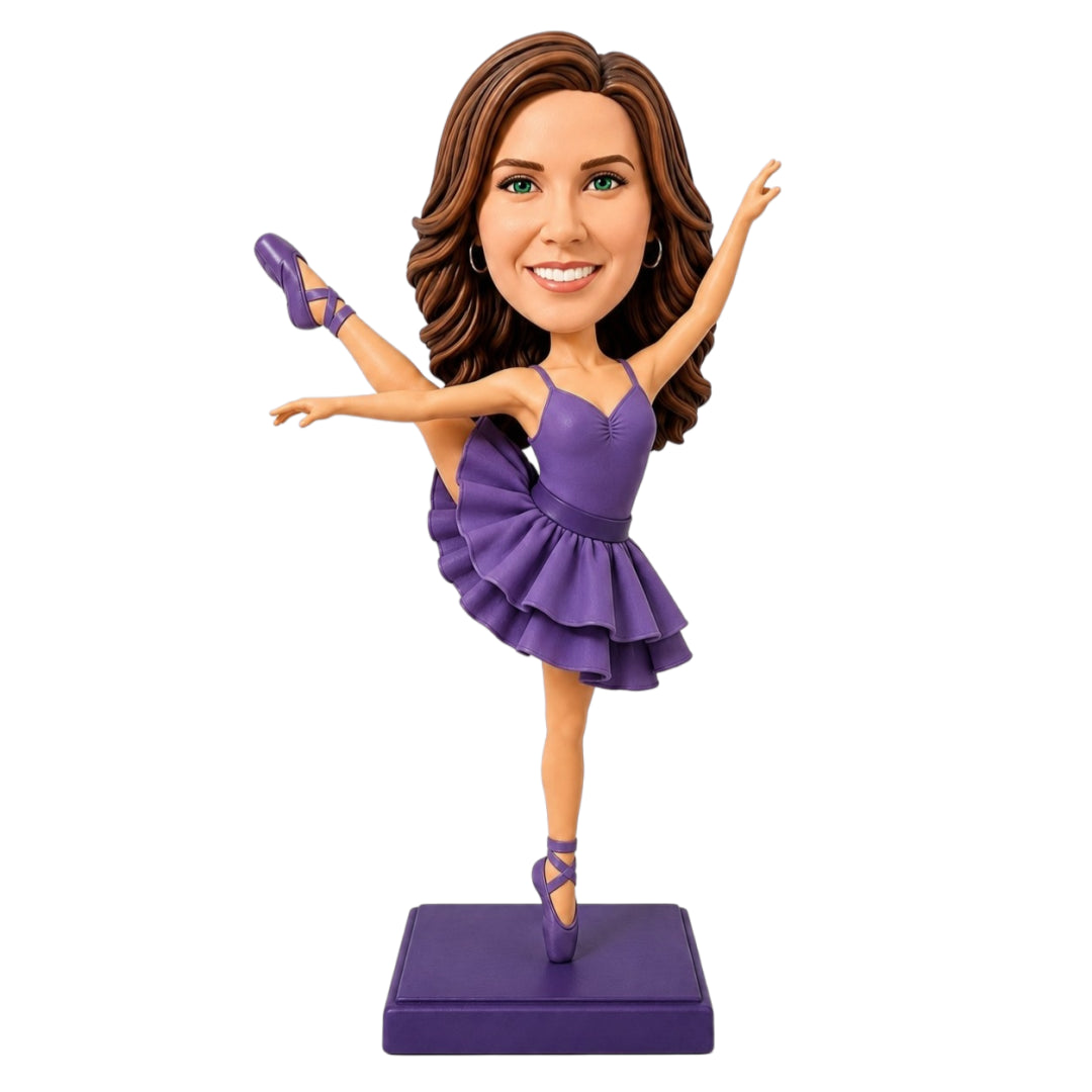 Custom Ballet Dancer Bobbleheads – Customizable Dance Attire & Pose