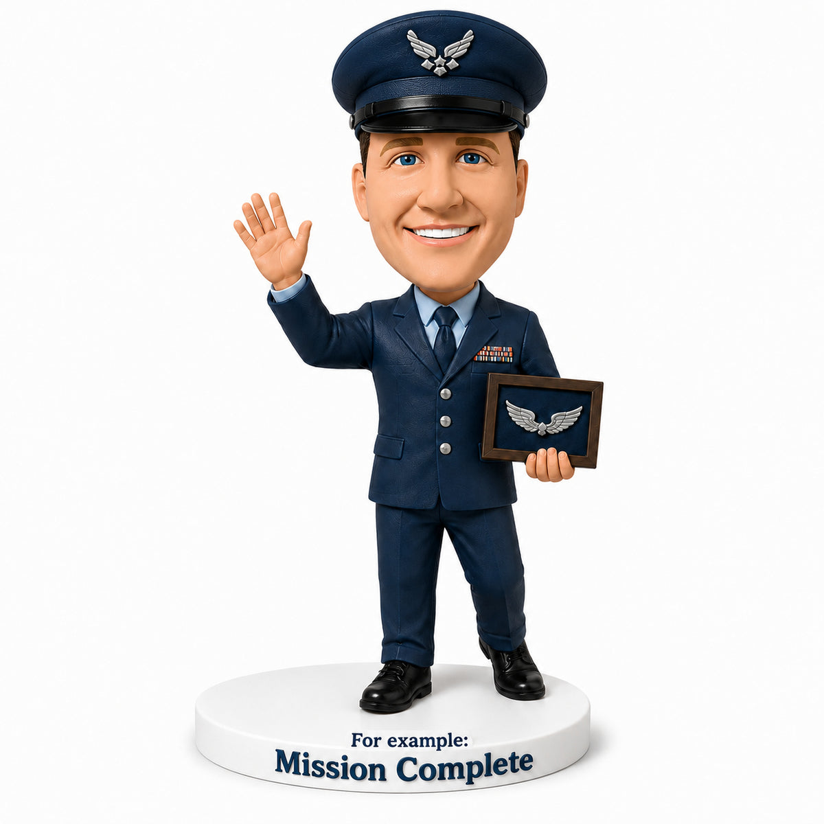 Custom U.S. Air Force Retirement Bobbleheads – Customizable Military Uniform & Pose