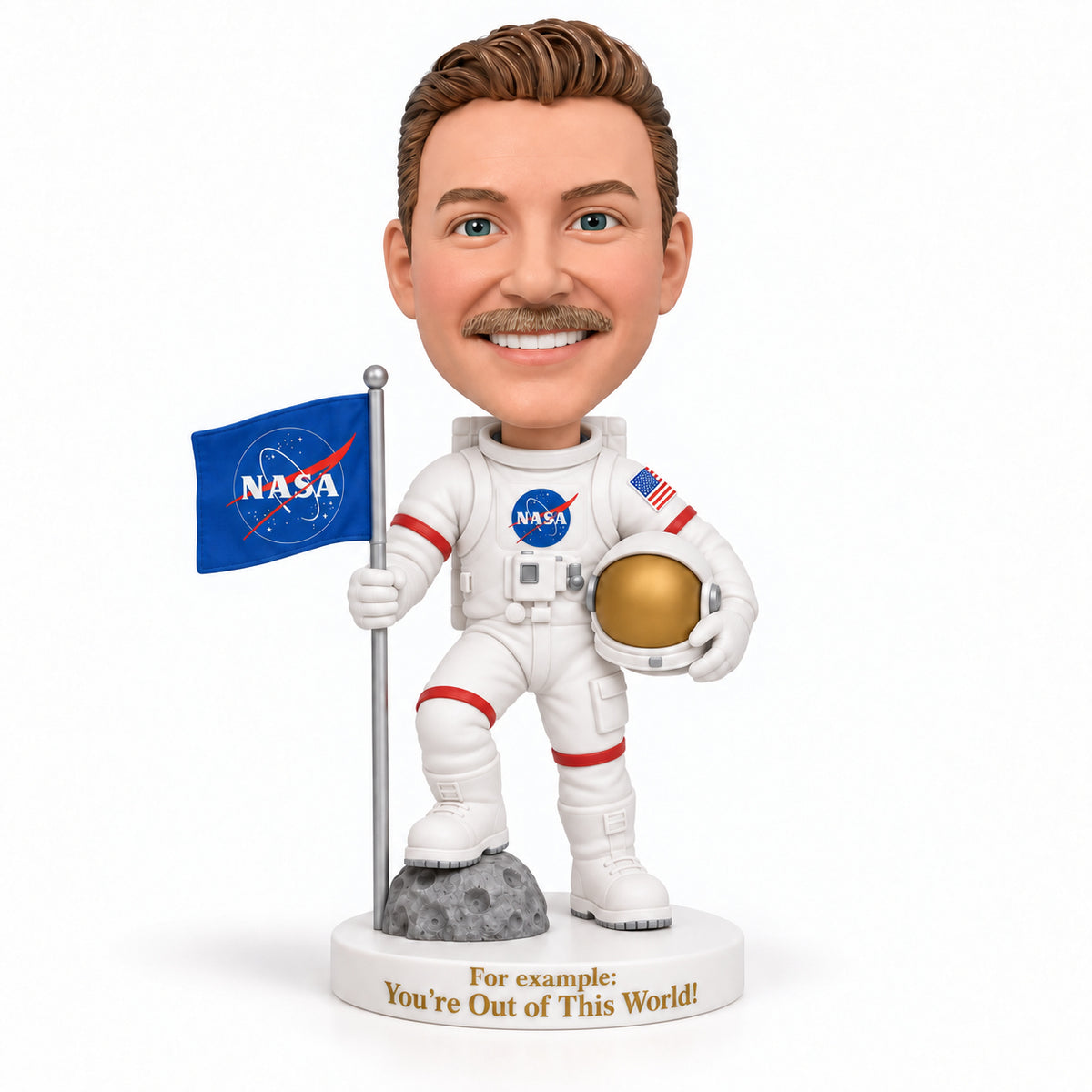 Custom Astronaut Bobblehead - – Customizable Outfit & Pose