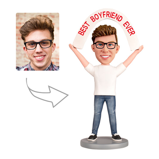Best Boyfriend Ever Custom  Bobblehead With Engraved Text