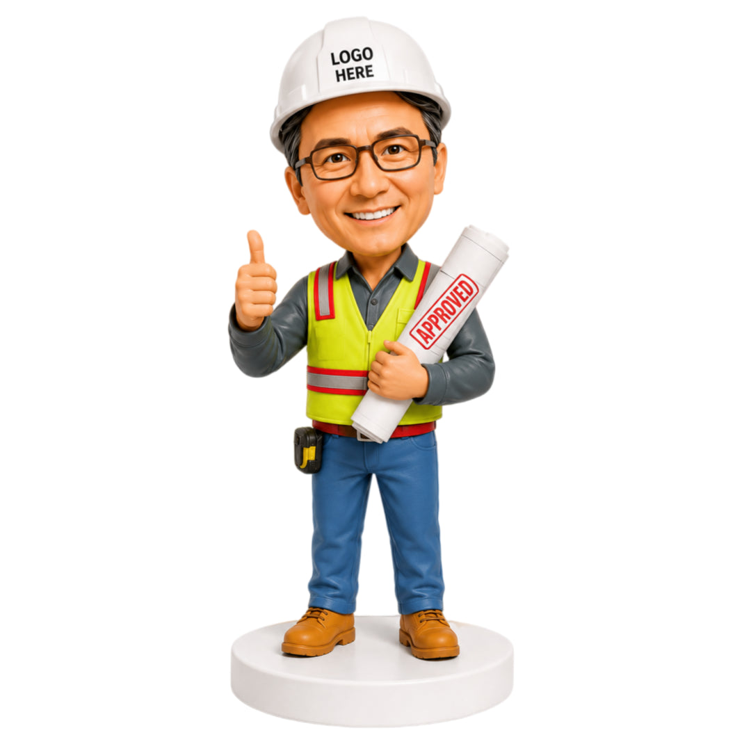 Custom Civil Engineer Bobbleheads – Customizable Outfit & Pose