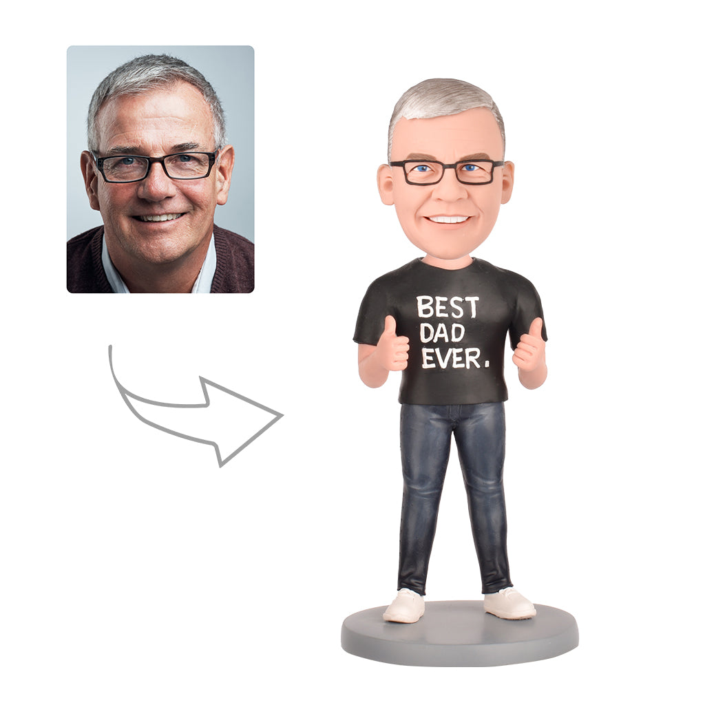 Father's Day Gift Best Dad Ever Custom Bobblehead Birthday Gift for Dad