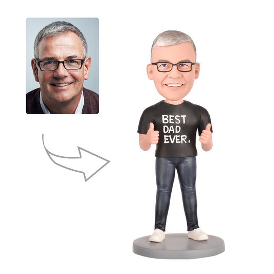 Father's Day Gift Best Dad Ever Custom Bobblehead Birthday Gift for Dad