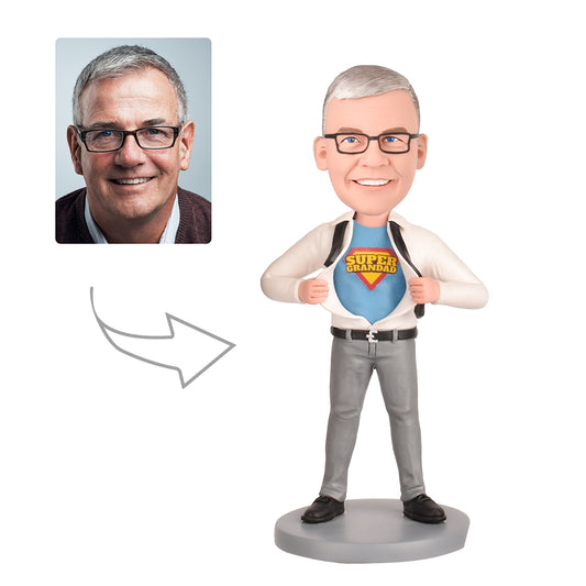 Personalized Custom Bobblehead- Super Grandpa