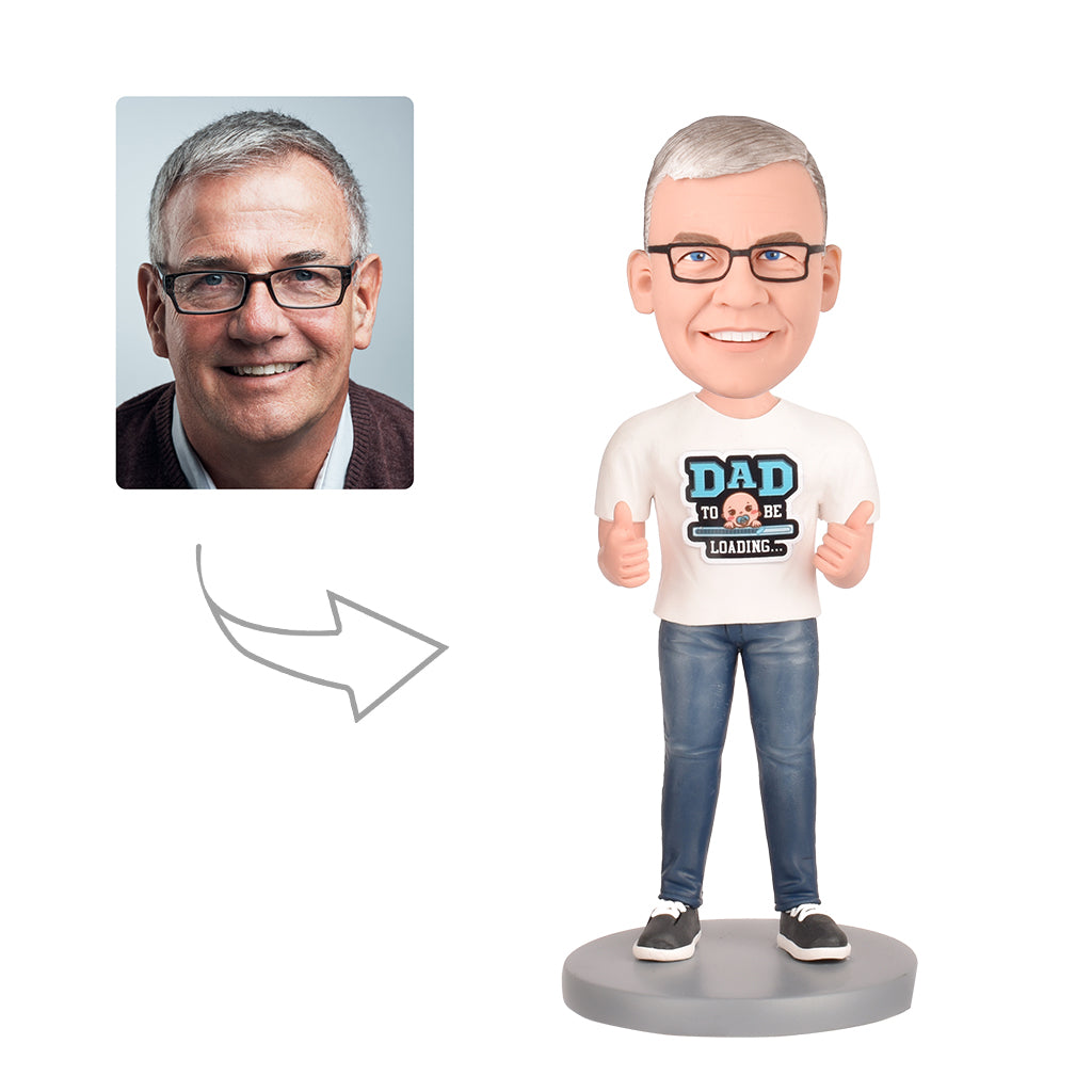 Personalized Custom Bobblehead Gifts for a Dad to Be