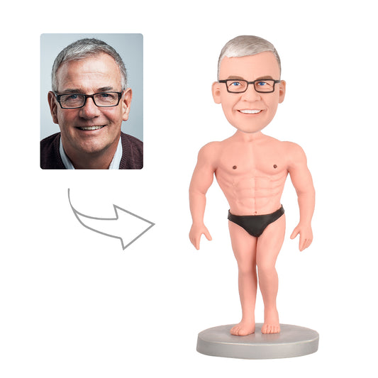 Personalized Bodybuiders Custom Bobblehead  With Engraved Text
