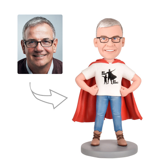 My Dad is MY Hero Custom Bobblehead - Gift for Dad