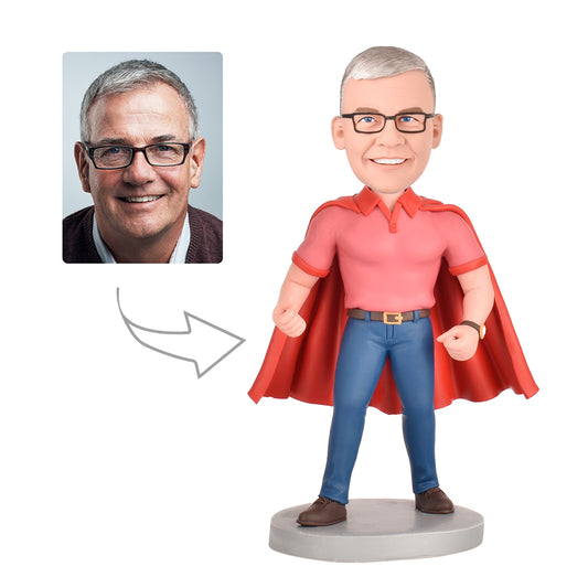 Custom Bobblehead  Father's Day Gift - Super Dad