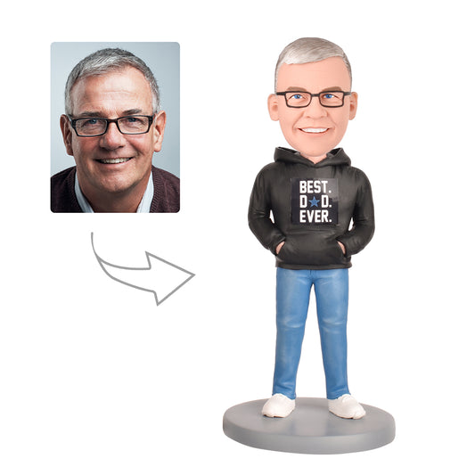 Best Dad Ever Custom Bobblehead With Engraved Text