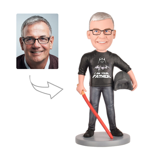 Best Dad in The Galaxy Custom Dad Bobblehead With Engraved Text