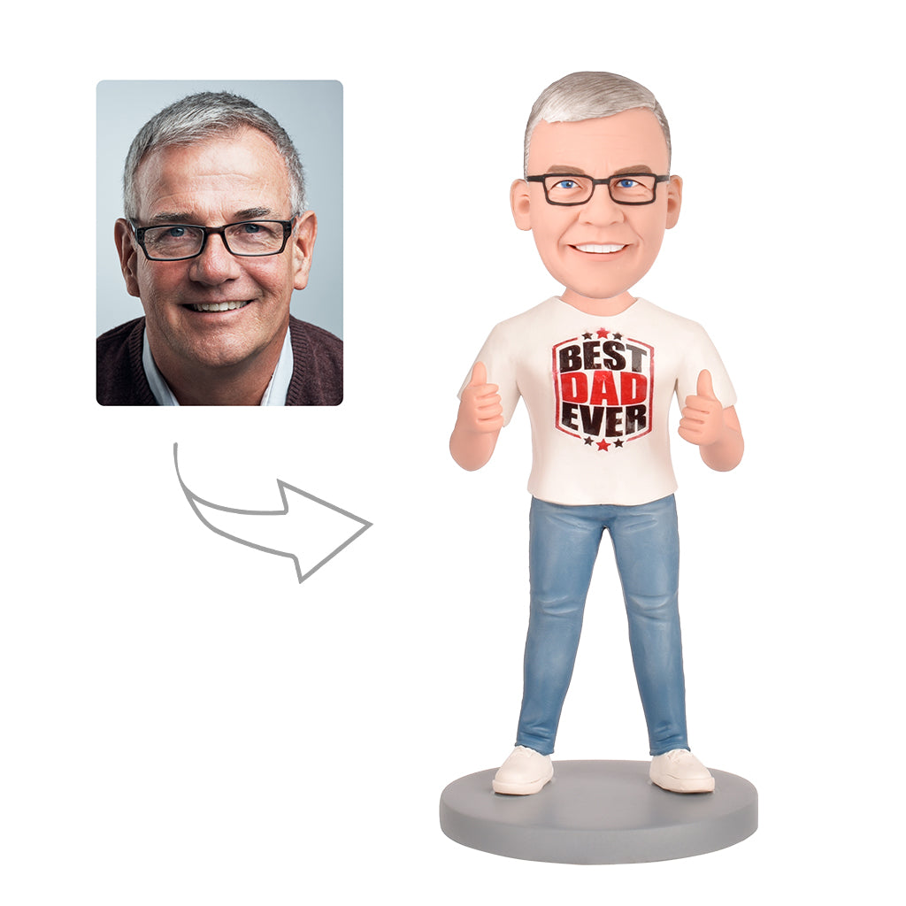 Father's Day Gift - You're The Best Custom Bobblehead With Engraved Text