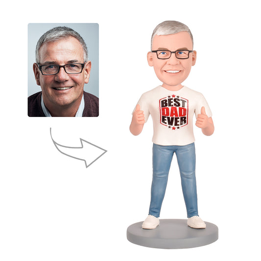 Father's Day Gift - You're The Best  Custom Bobblehead With Engraved Text