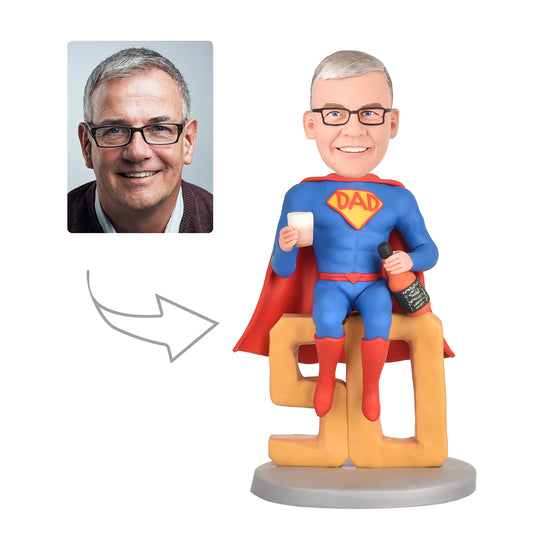50th Birthday Presents for Dad - Personalized Custom   50 Year Old Super Dad Bobblehead