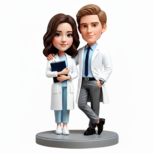 Doctor Couple Custom Bobbleheads