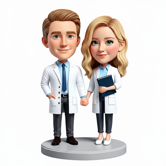 Custom Doctor Couple  Bobbleheads
