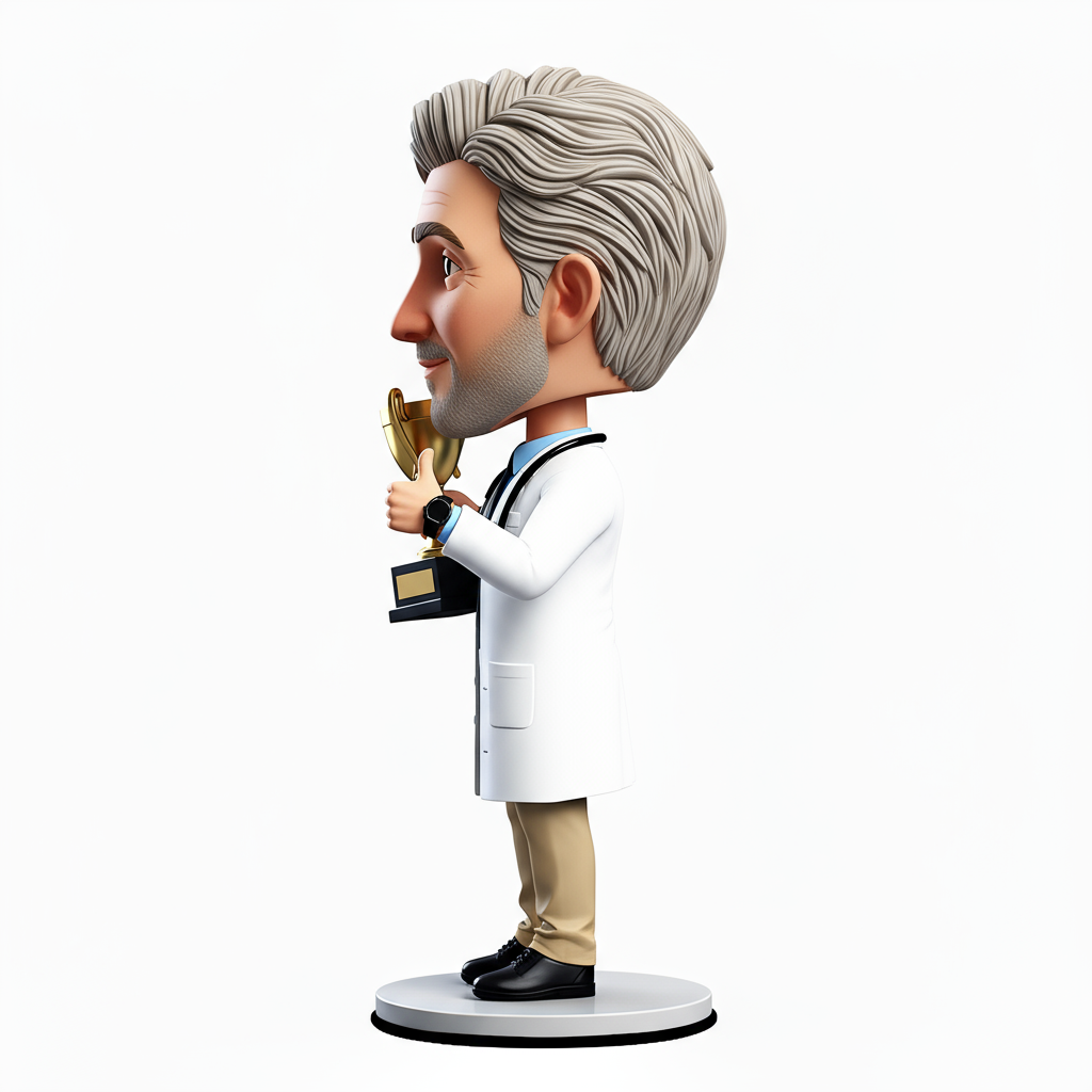 The Male Doctor Gives a Thumbs Up - Personalized Doctor Bobbleheads – Customizable Outfit & Pose