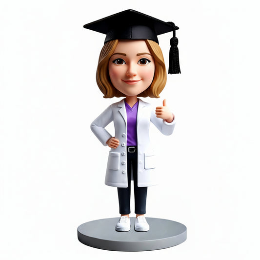 Female Medical Graduates Custom Bobbleheads - Customizable Pose & Outfit