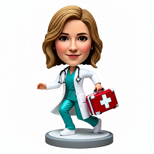 Female Doctor in Emergency Department Custom Bobbleheads