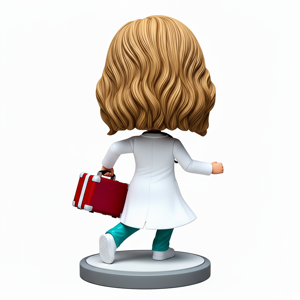 Female Doctor in Emergency Department Custom Bobbleheads