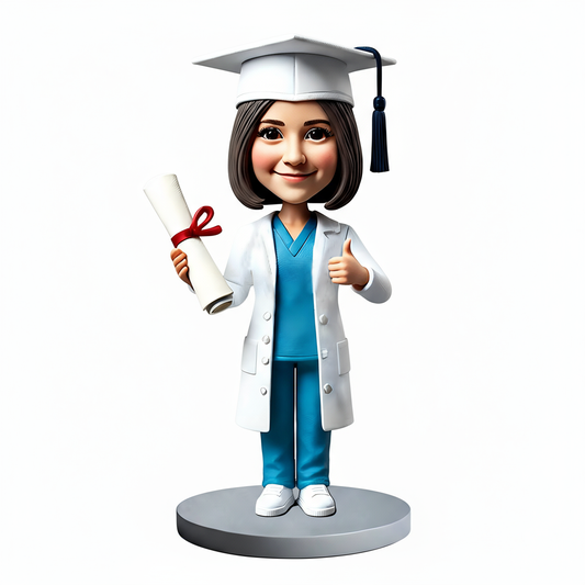 Female Medical Graduates Custom Bobbleheads - Customizable Pose & Outfit