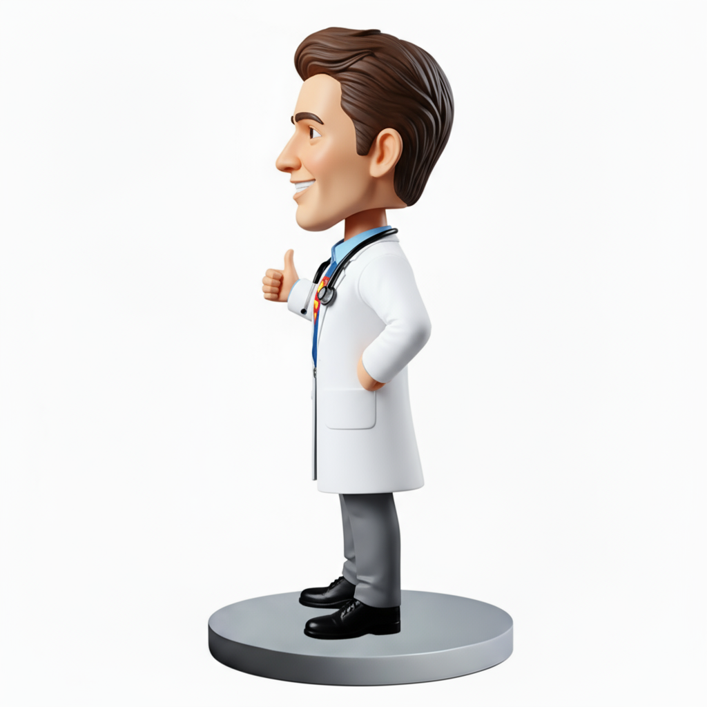Custom Super Doctor Bobblehead Perfect Gift for Doctors - Custom Pose & Outfit