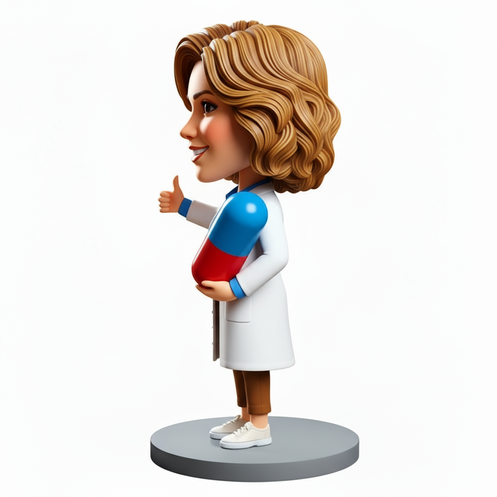 Personalized Female Pharmacist Bobblehead - Gift for Pharmacists - Custom Pose & Outfit