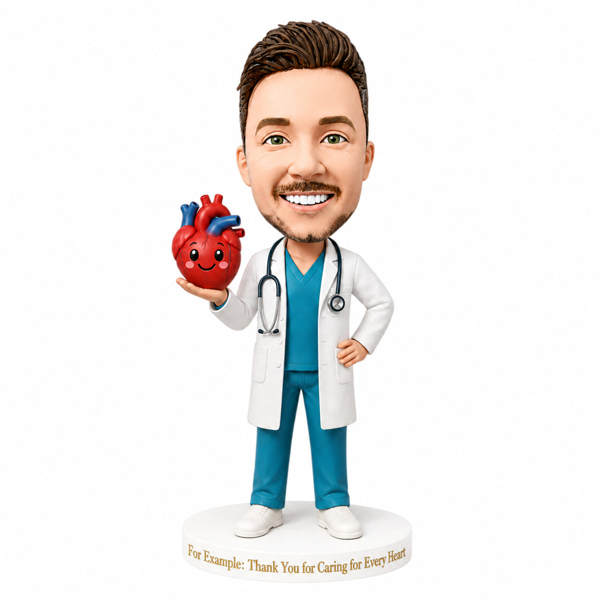Custom Cardiologists Bobbleheads – Customizable Medical Attire & Pose