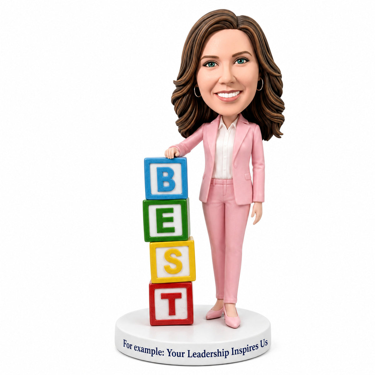 Custom Female Boss Bobblehead –-- Customizable Outfit & Pose