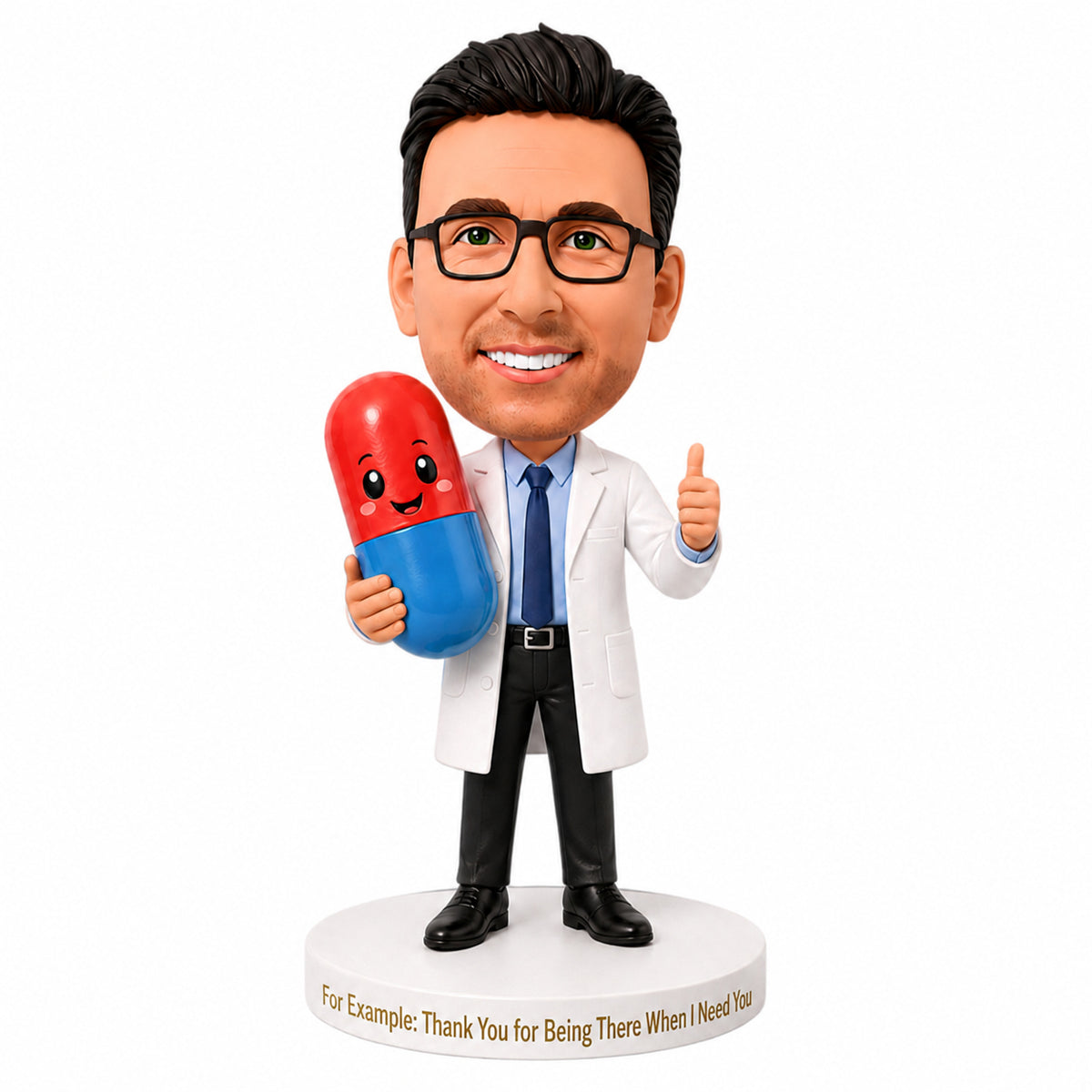 Custom Male Pharmacist Bobbleheads – Customizable Medical Attire & Pose