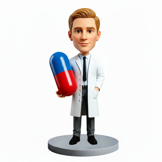 Personalized Male Pharmacist Bobblehead | Gift for Pharmacists  – Customizable Outfit & Pose