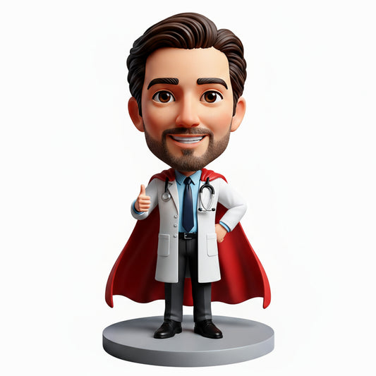 Super Doctor Personalized Bobblehead | Custom Gift for Medical Heroes