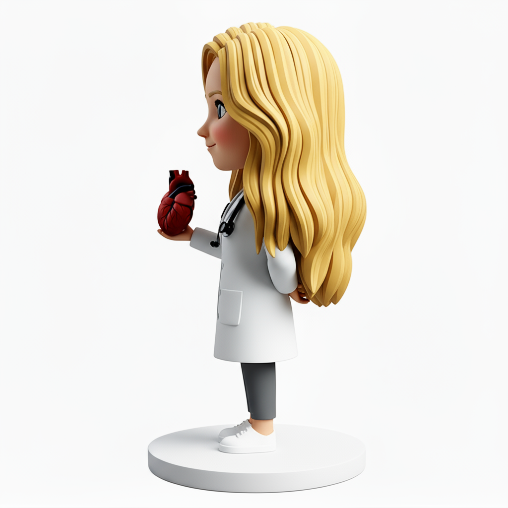 Female Cardiologist Custom Bobbleheads |Perfect Gift for Female Doctors - Customizable Pose & Outfit
