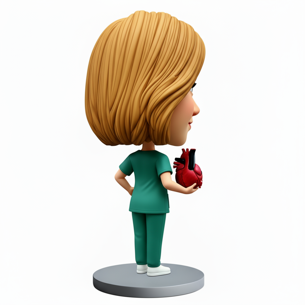 Personalized Female Cardiologist Bobbleheads | Perfect Gift for Female Cardiologist - Customizable Pose & Outfit