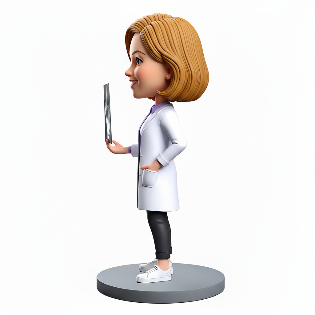 Orthopedic Female Doctor Holding X-ray Film Custom Bobbleheads —— Customizable Pose & Outfit