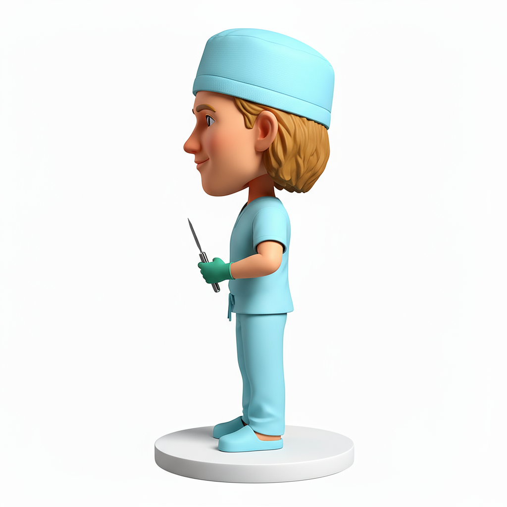 Custom Male Surgeons Bobbleheads| Perfect Gift for Surgeons - Customizable Pose & Outfit