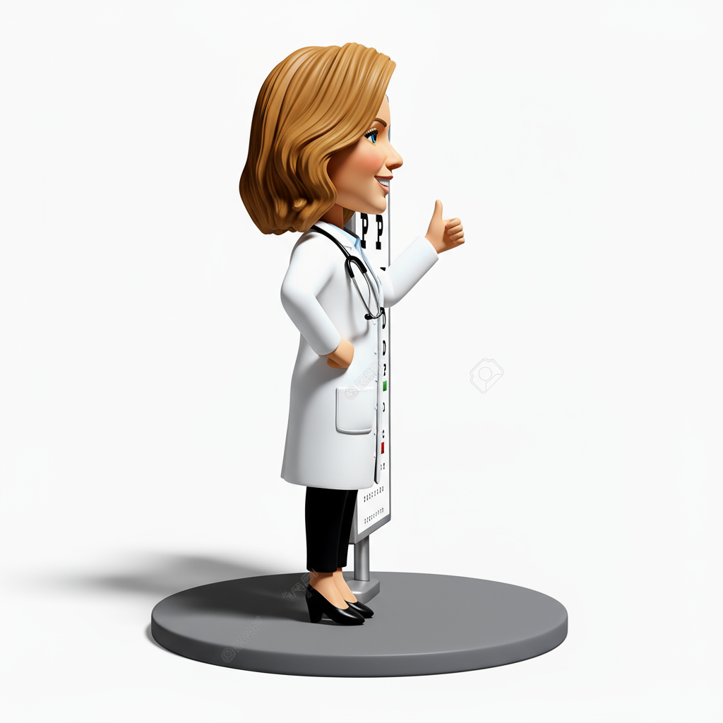 Custom Female Ophthalmologist Bobblehead - Gifts for an Optometrist - Custom Pose & Outfit