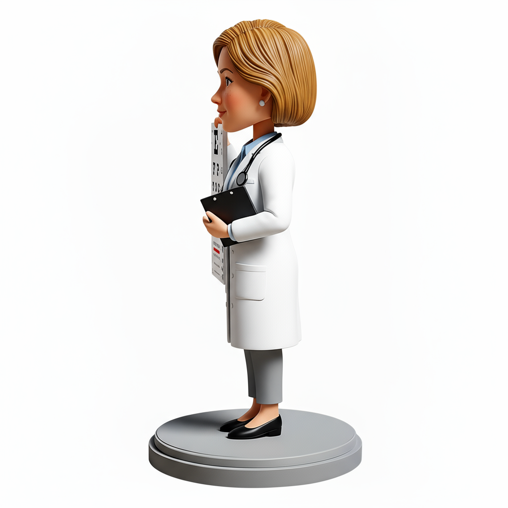 Custom Female Optometrist Bobblehead - Gifts for Eye Doctors - Custom Pose & Outfit