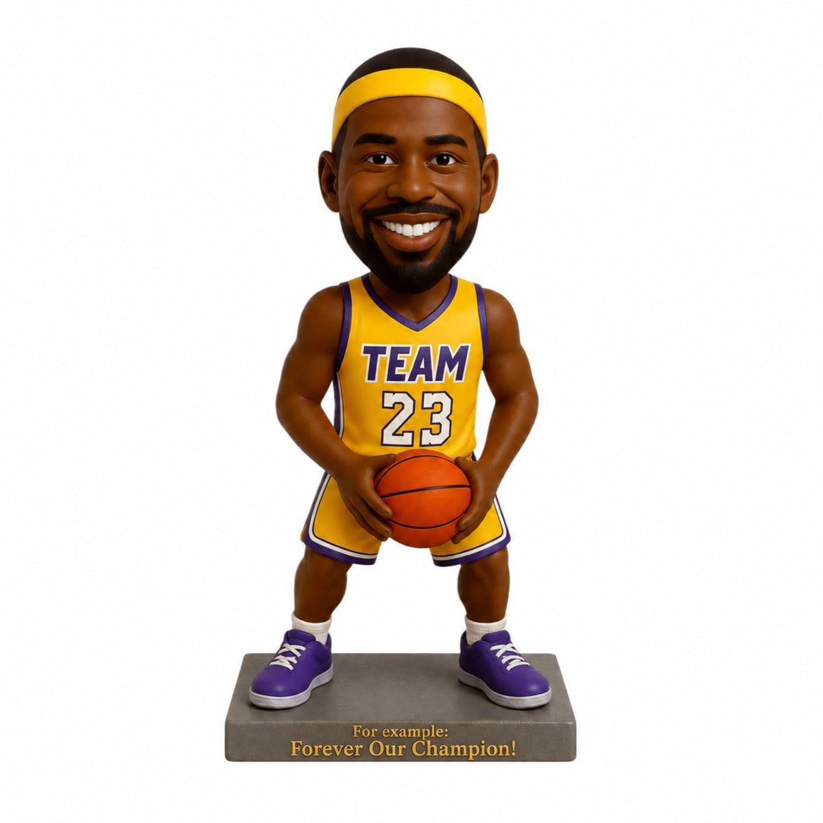 Custom Male Basketball Player Bobbleheads – Customizable Basketball Uniform & Pose