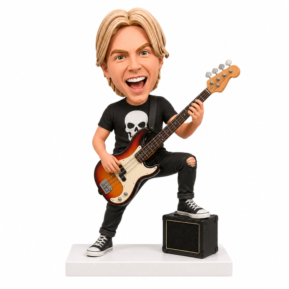 Custom Bassist Bobbleheads –- Customizable Outfit & Pose