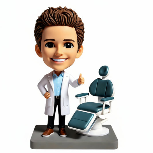 Personalized Dentist Bobbleheads | Perfect Gift for Dentist - Customizable Pose & Outfit