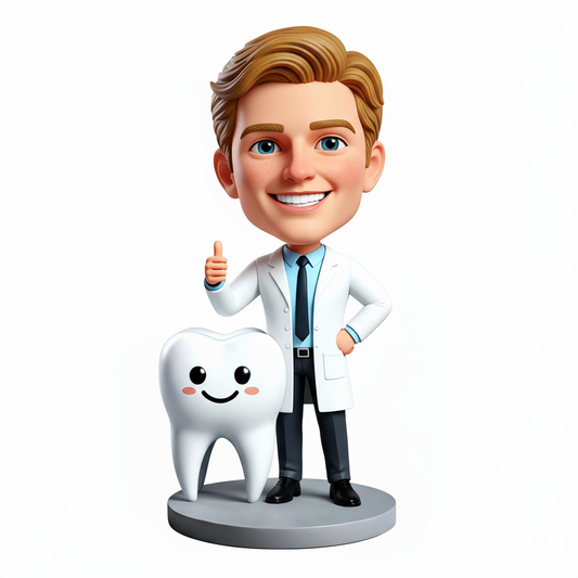Personalized Dentist Bobbleheads | Perfect Gift for Dentist - Customizable Pose & Outfit