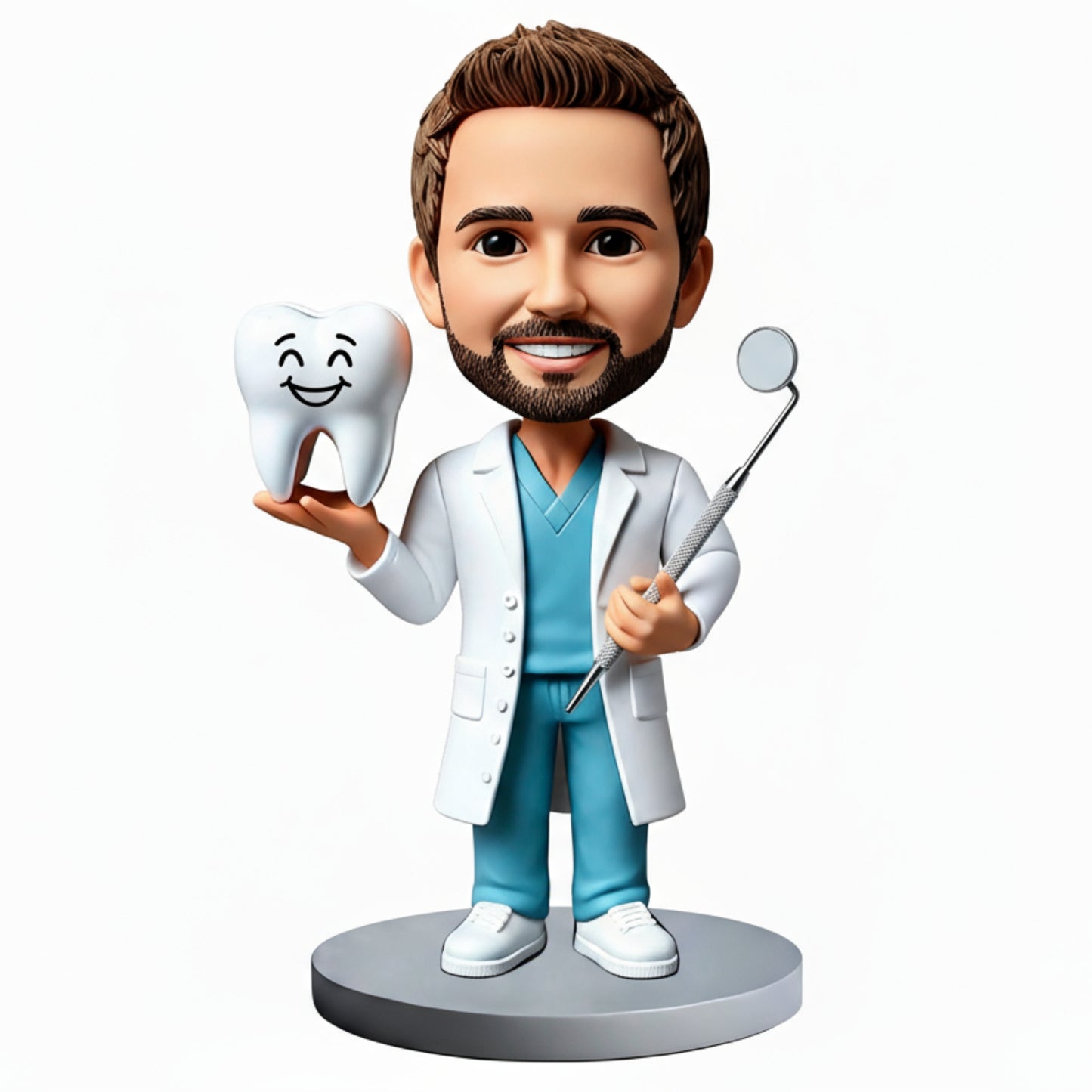 The Dentist is Holding a Tooth Custom Bobbleheads