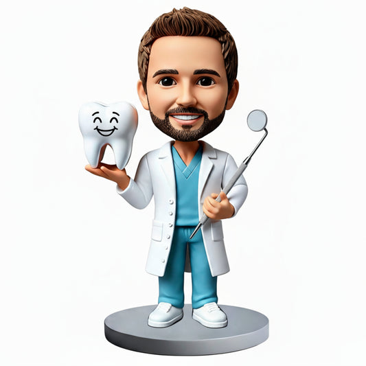 The Dentist is Holding a Tooth Custom Bobbleheads