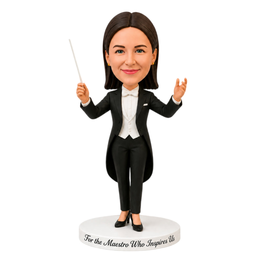 Custom Music Conductor Bobbleheads –- Customizable Outfit & Pose