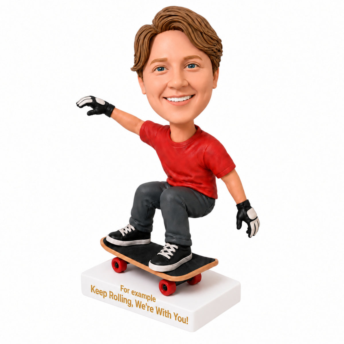 Custom Skateboarder Bobbleheads – Customizable Outfit & Pose