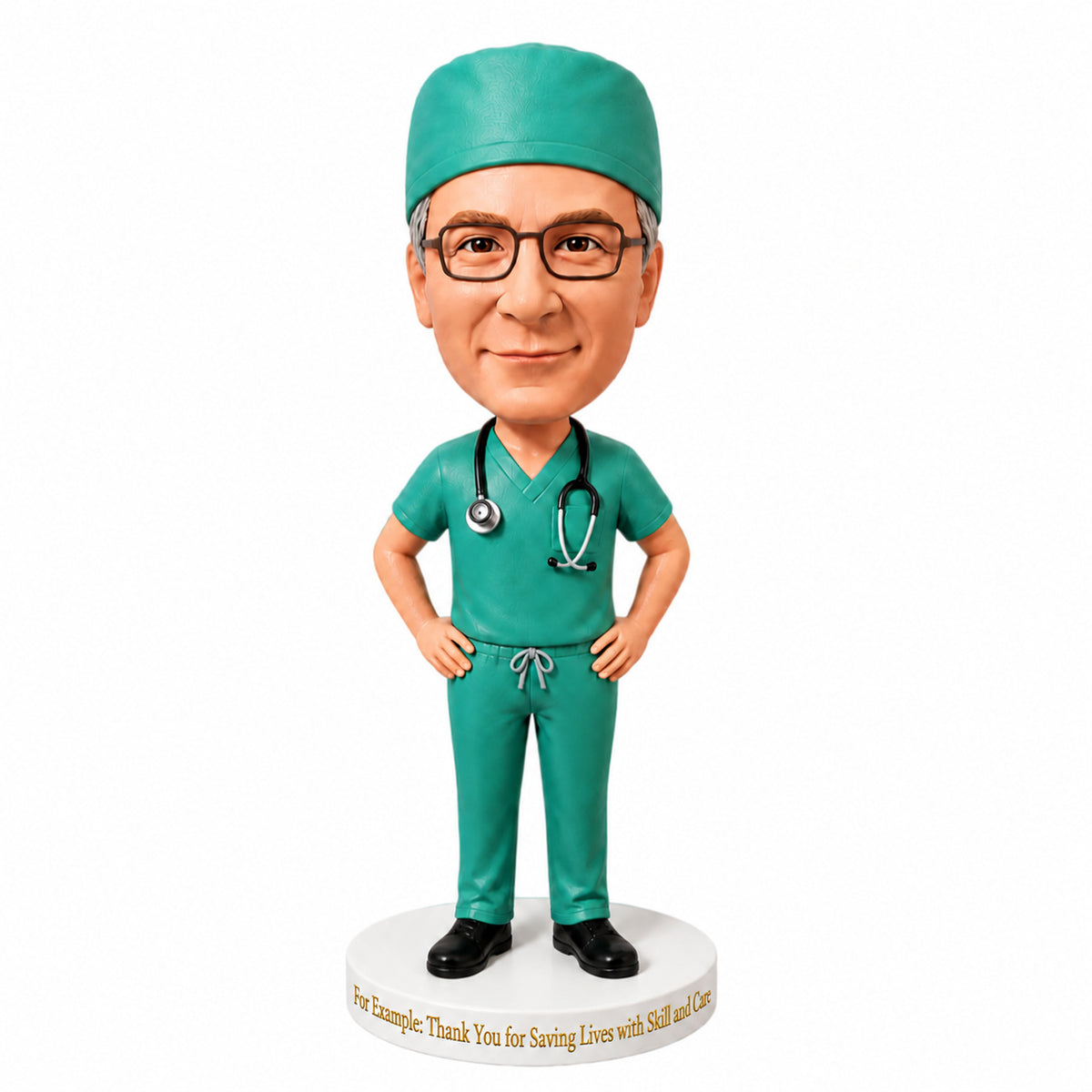 Gifts for Surgeons –-- Customizable Medical Attire & Pose